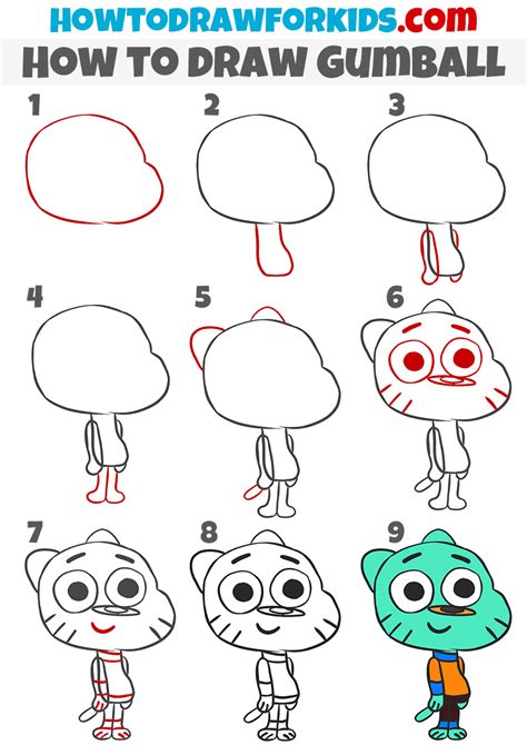 how to draw gumball characters|How to Draw Gumball Watterson